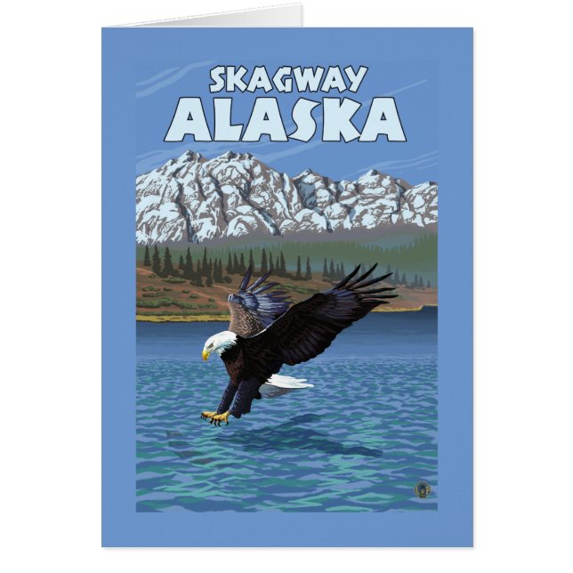 Bald Eagle Diving - Skagway, Alaska (Voorkant)
