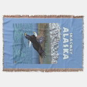 Bald Eagle Diving - Skagway, Alaska Deken (Voorkant)