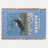 Bald Eagle Diving - Skagway, Alaska Deken (Voorkant)
