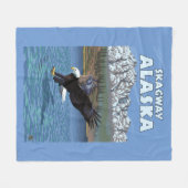 Bald Eagle Diving - Skagway, Alaska Fleece Deken (Voorkant (Horizontaal))