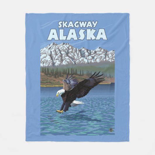 Bald Eagle Diving - Skagway, Alaska Fleece Deken (Voorkant)