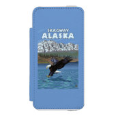 Bald Eagle Diving - Skagway, Alaska Incipio iPhone Portemonnee Hoesje (Voorkant Agenda)