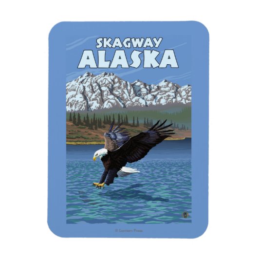 Bald Eagle Diving - Skagway, Alaska Magneet (Verticaal)