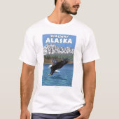 Bald Eagle Diving - Skagway, Alaska T-shirt (Voorkant)