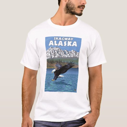 Bald Eagle Diving - Skagway, Alaska T-shirt (Voorkant)