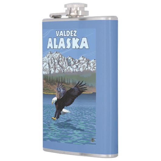 Bald Eagle Diving - Valdez, Alaska Heupfles (Links)