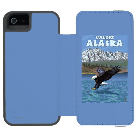 Bald Eagle Diving - Valdez, Alaska Incipio iPhone Portemonnee Hoesje (Agenda Open)