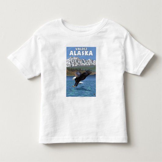 Bald Eagle Diving - Valdez, Alaska Kinder Shirts (Voorkant)