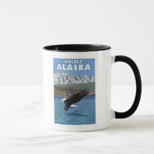 Bald Eagle Diving - Valdez, Alaska Mok