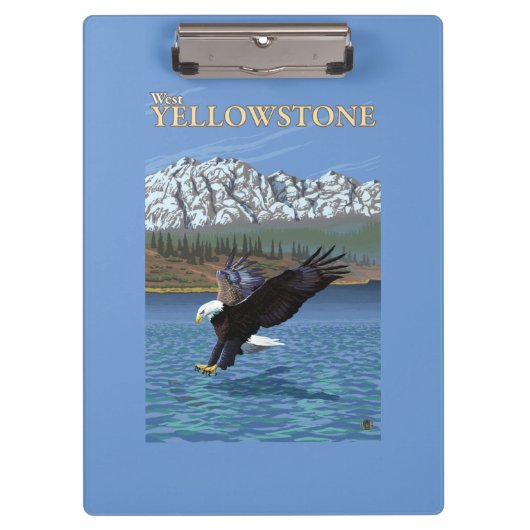Bald Eagle Diving - West Yellowstone, MT Klembord (Voorkant)