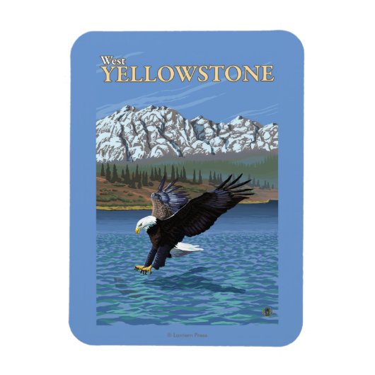 Bald Eagle Diving - West Yellowstone, MT Magneet (Verticaal)