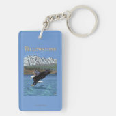 Bald Eagle Diving - West Yellowstone, MT Sleutelhanger (achterkant)