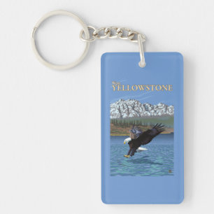 Bald Eagle Diving - West Yellowstone, MT Sleutelhanger