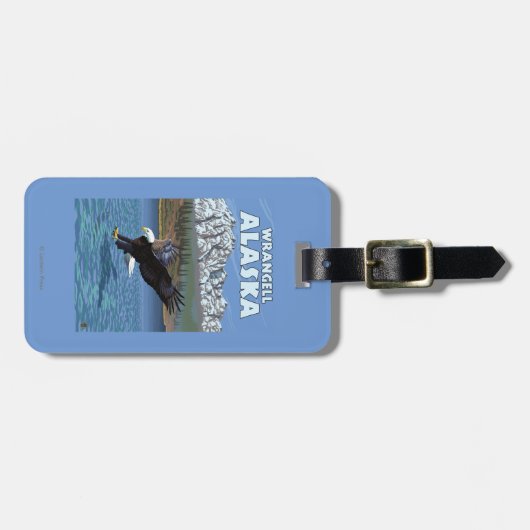 Bald Eagle Diving - Wrangell, Alaska Bagagelabel (Voorkant horizontaal)