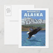 Bald Eagle Diving - Wrangell, Alaska Briefkaart (Voorkant / Achterkant)