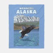 Bald Eagle Diving - Wrangell, Alaska Fleece Deken (Voorkant)
