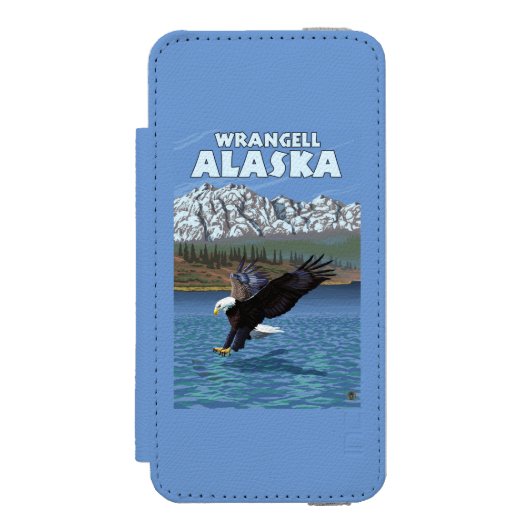 Bald Eagle Diving - Wrangell, Alaska Incipio iPhone Portemonnee Hoesje (Voorkant Agenda)