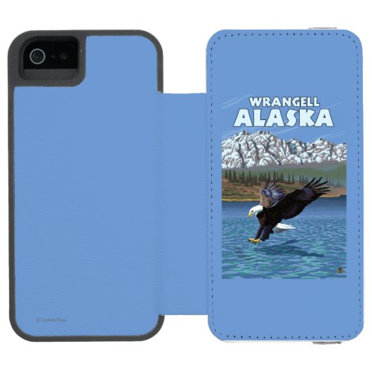 Bald Eagle Diving - Wrangell, Alaska Incipio iPhone Portemonnee Hoesje (Agenda Open)