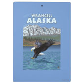 Bald Eagle Diving - Wrangell, Alaska Klembord (Achterkant)