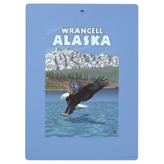 Bald Eagle Diving - Wrangell, Alaska Klembord (Achterkant)