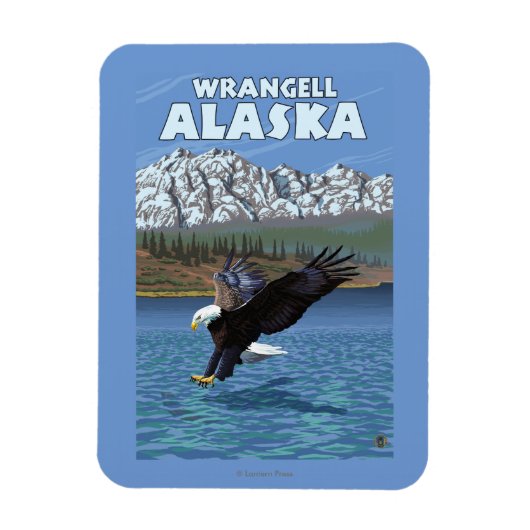 Bald Eagle Diving - Wrangell, Alaska Magneet (Verticaal)