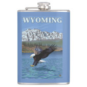 Bald Eagle Diving - Wyoming Heupfles (Voorkant)