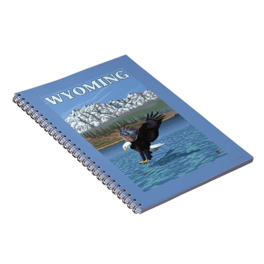 Bald Eagle Diving - Wyoming Notitieboek (Rechterzijde)