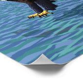 Bald Eagle Diving - Wyoming Poster (Hoek)