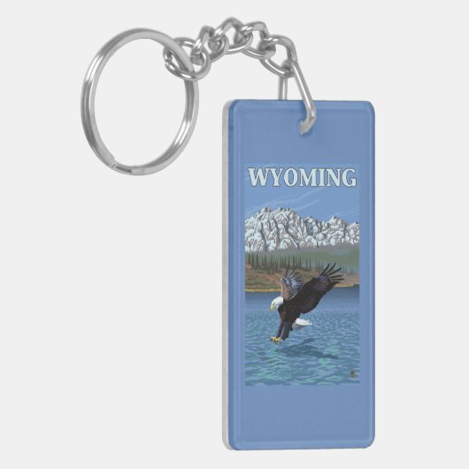 Bald Eagle Diving - Wyoming Sleutelhanger (Voorkant Links)