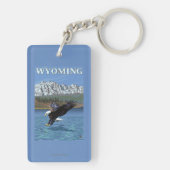 Bald Eagle Diving - Wyoming Sleutelhanger (achterkant)