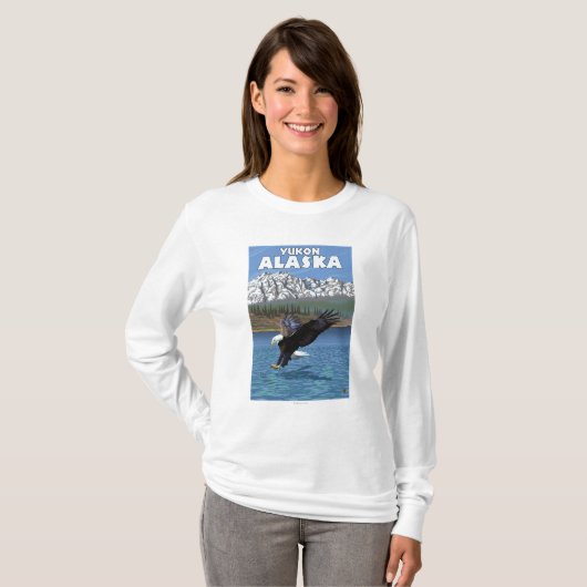 Bald Eagle Diving - Yukon, Alaska T-shirt (Voorkant volledig)