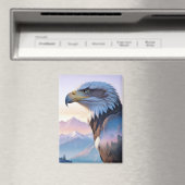 Bald Eagle Double Exposure Dierlijke Natuur Wilder Magneet (Insitu (Vaatwasser))