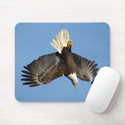 Bald Eagle duikt naar het water Muismat (Met muis)