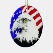 Bald Eagle en American Flag Ornament (Rechts)