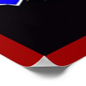 Bald Eagle en American Flag Poster (Hoek)