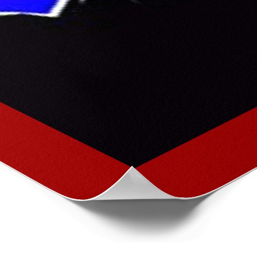 Bald Eagle en American Flag Poster (Hoek)