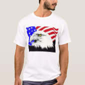 Bald Eagle en American Flag Unisex T-shirt (Voorkant)