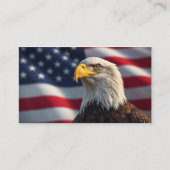Bald Eagle en Amerikaanse vlag patriottisch Visitekaartje (Voorkant)