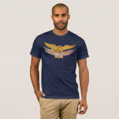 Bald Eagle en Amerikaanse vlaggen T-shirt (Voorkant volledig)