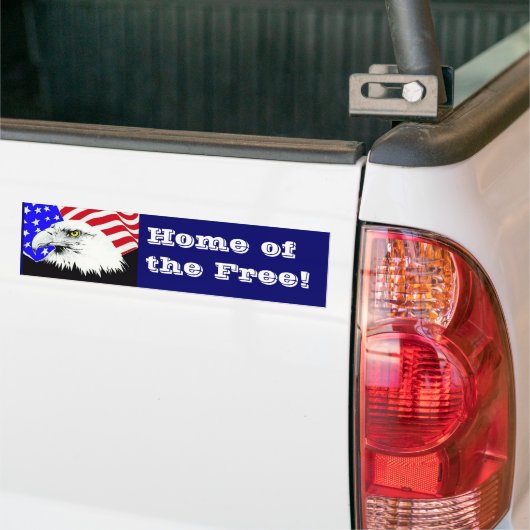 Bald Eagle en de Amerikaanse vlag Bumpersticker (Op Truck)