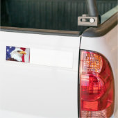 Bald Eagle en de Amerikaanse vlag Bumpersticker (Op Truck)
