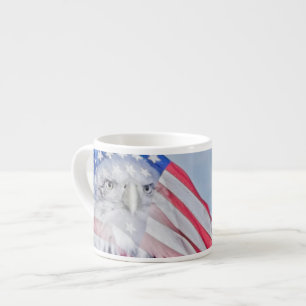 Bald Eagle en de Amerikaanse vlag Espresso Kop