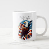 Bald Eagle en de Amerikaanse vlag Grote Koffiekop (Rechts)