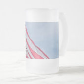 Bald Eagle en de Amerikaanse vlag Matglas Bierpul (Voorkant rechts)