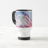 Bald Eagle en de Amerikaanse vlag Reisbeker (Voorkant links)