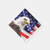 Bald Eagle en de Amerikaanse vlag Servet (Hoek)