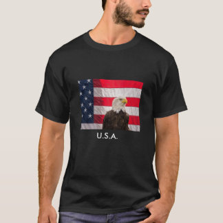 Bald Eagle en de Amerikaanse vlag T-shirt