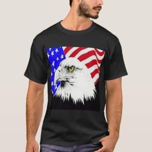 Bald Eagle en de Amerikaanse vlag T-shirt