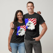 Bald Eagle en de Amerikaanse vlag T-shirt (Unisex)