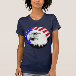 Bald Eagle en de Amerikaanse vlag T-shirt